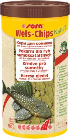 Корм для риб Sera Catfish Chips Nature (Сера КетФіш) чіпси для сомиків 1000 мл (380 г) від компанії ZooVet - Інтернет зоомагазин самих низьких цін - фото 1