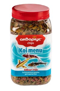 Корм для риб KOI MENU (Коі меню) чіпси 150 г, Акваріус