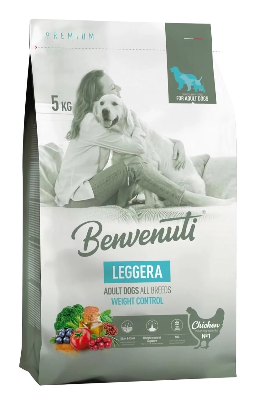 Корм контроль ваги для дорослих собак усіх порід Benvenuti LEGGERA з куркою 5 кг від компанії ZooVet - Інтернет зоомагазин самих низьких цін - фото 1