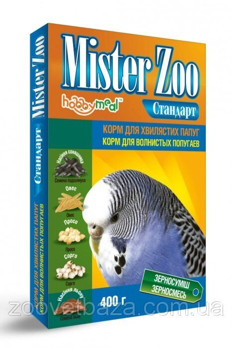 Корм Містер Зоо стандарт — для хвилястих папуг 400 г. O. L. KAR від компанії ZooVet - Інтернет зоомагазин самих низьких цін - фото 1