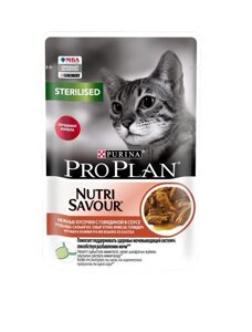Корм Pro Plan Sterilised Nutrisavour для стерилізованих кішок з куркою 85 г Purina
