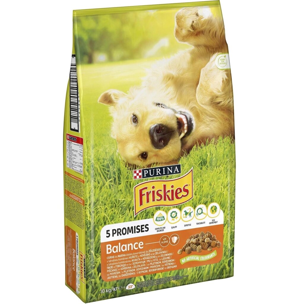 Корм сухий для собак Фріскіс Friskies Balance з куркою і овочами 10 кг від компанії ZooVet - Інтернет зоомагазин самих низьких цін - фото 1