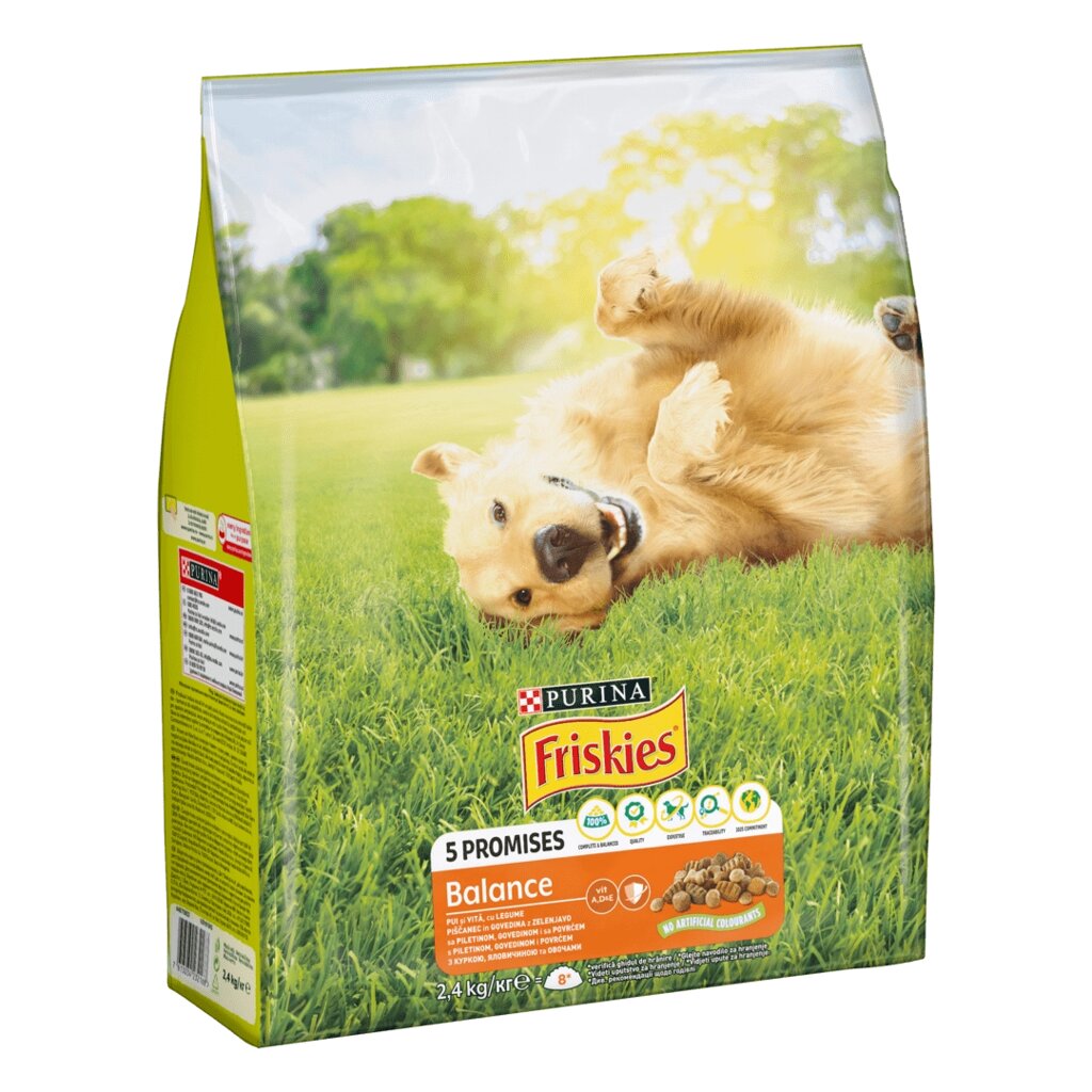 Корм сухий для собак Фріскіс Friskies Balance з куркою і овочами 2.4 кг від компанії ZooVet - Інтернет зоомагазин самих низьких цін - фото 1