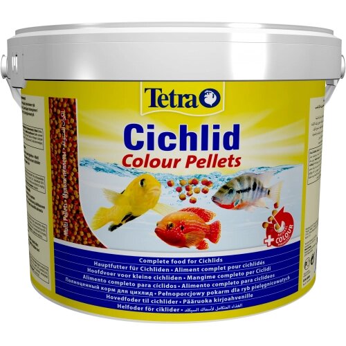 Корм Tetra Cichlid Colour для всіх цихлід, для яскравості забарвлення, 10 л (гранули) від компанії ZooVet - Інтернет зоомагазин самих низьких цін - фото 1