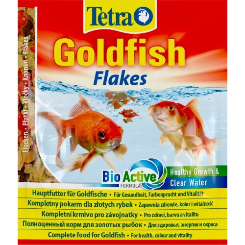 Корм Tetra Goldfish Flakes для золотих рибок, 12 г (пластівці) від компанії ZooVet - Інтернет зоомагазин самих низьких цін - фото 1