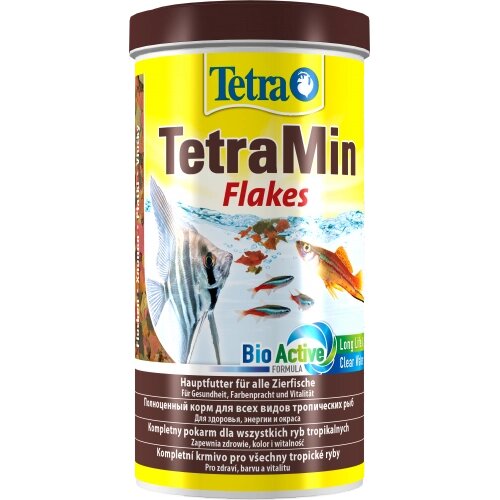 Корм Tetra Min Flakes для акваріумних рибок, 200 г (пластівці) від компанії ZooVet - Інтернет зоомагазин самих низьких цін - фото 1