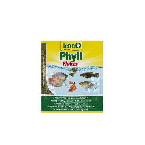 Корм Tetra Phyll Flakes для травоїдних рибок, 12 г (бавовна) від компанії ZooVet - Інтернет зоомагазин самих низьких цін - фото 1