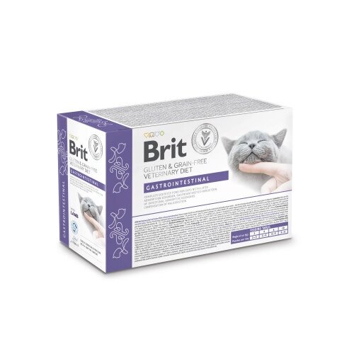 Корм вологий для котів Brit GF VetDiet Gastrointestinal з ягням, 12 x 85 г від компанії ZooVet - Інтернет зоомагазин самих низьких цін - фото 1