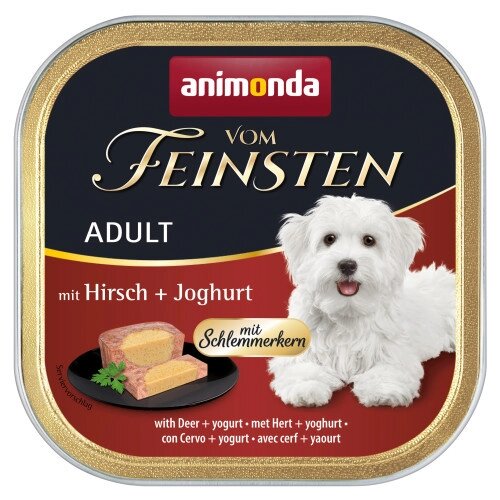 Корм вологий для собак Animonda Vom Feinsten gourme Adult with Deer + yogurt з олениною у йогурті, 150 г від компанії ZooVet - Інтернет зоомагазин самих низьких цін - фото 1