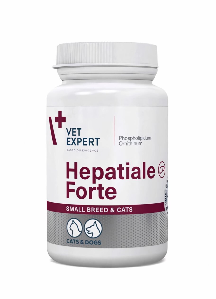 Кормова добавка HEPATIALE Forte Small Breed/Cat 40 капсул (Гепатіале) для покращення функцій печінки VetExpert (термін від компанії ZooVet - Інтернет зоомагазин самих низьких цін - фото 1