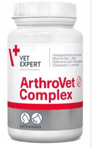 Кормова добавка VetExpert ArthroVet Complex (Артровет) при захворюваннях хрящів та суглобів для собак та котів 90 табл.