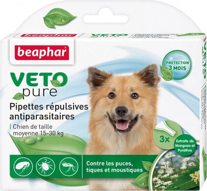 Краплі Beaphar Bio Spot On від бліх, кліщів і комарів для собак вагою 15-30 кг №3 піпетки (1 упаковка) від компанії ZooVet - Інтернет зоомагазин самих низьких цін - фото 1