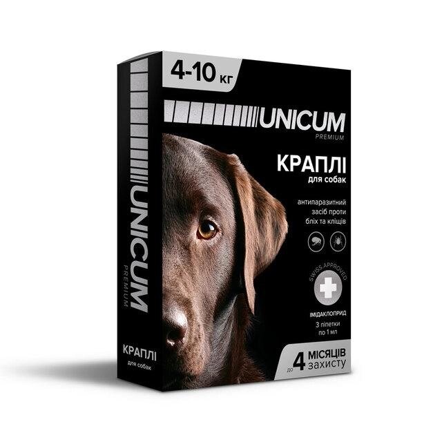 Краплі Unicum Premium (Унікум Преміум) від бліх та кліщів для собак вагою 4-10 кг (упаковка 3 піпетки) від компанії ZooVet - Інтернет зоомагазин самих низьких цін - фото 1