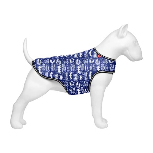 Курточка-накидка для собак WAUDOG Clothes, малюнок "Бетмен біло-блакитний", XL, А 47 см, B 68-80 см, C 42-52 см