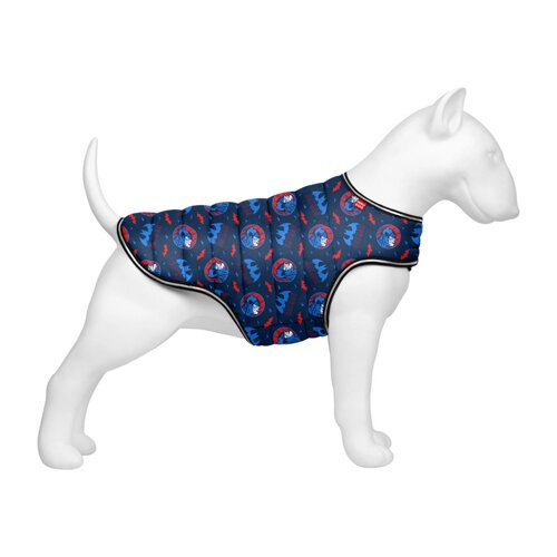 Курточка-накидка для собак WAUDOG Clothes, малюнок "Бетмен червоно-блакитний", M, А 37 см, B 52-62 см, C 36-47 см