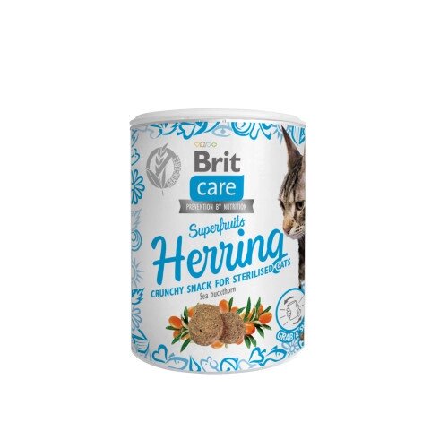 Ласощі для котів Brit Care Cat Snack Superfruits Herring оселедець, 100 г від компанії ZooVet - Інтернет зоомагазин самих низьких цін - фото 1