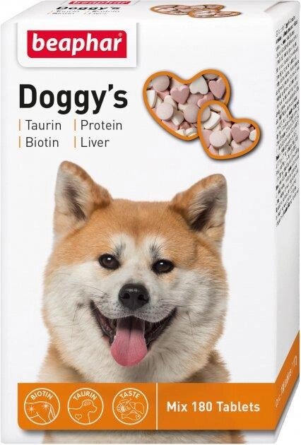 Ласощі для собак Beaphar Doggys Mix з таурином, біотином та протеїном 180 таб від компанії ZooVet - Інтернет зоомагазин самих низьких цін - фото 1