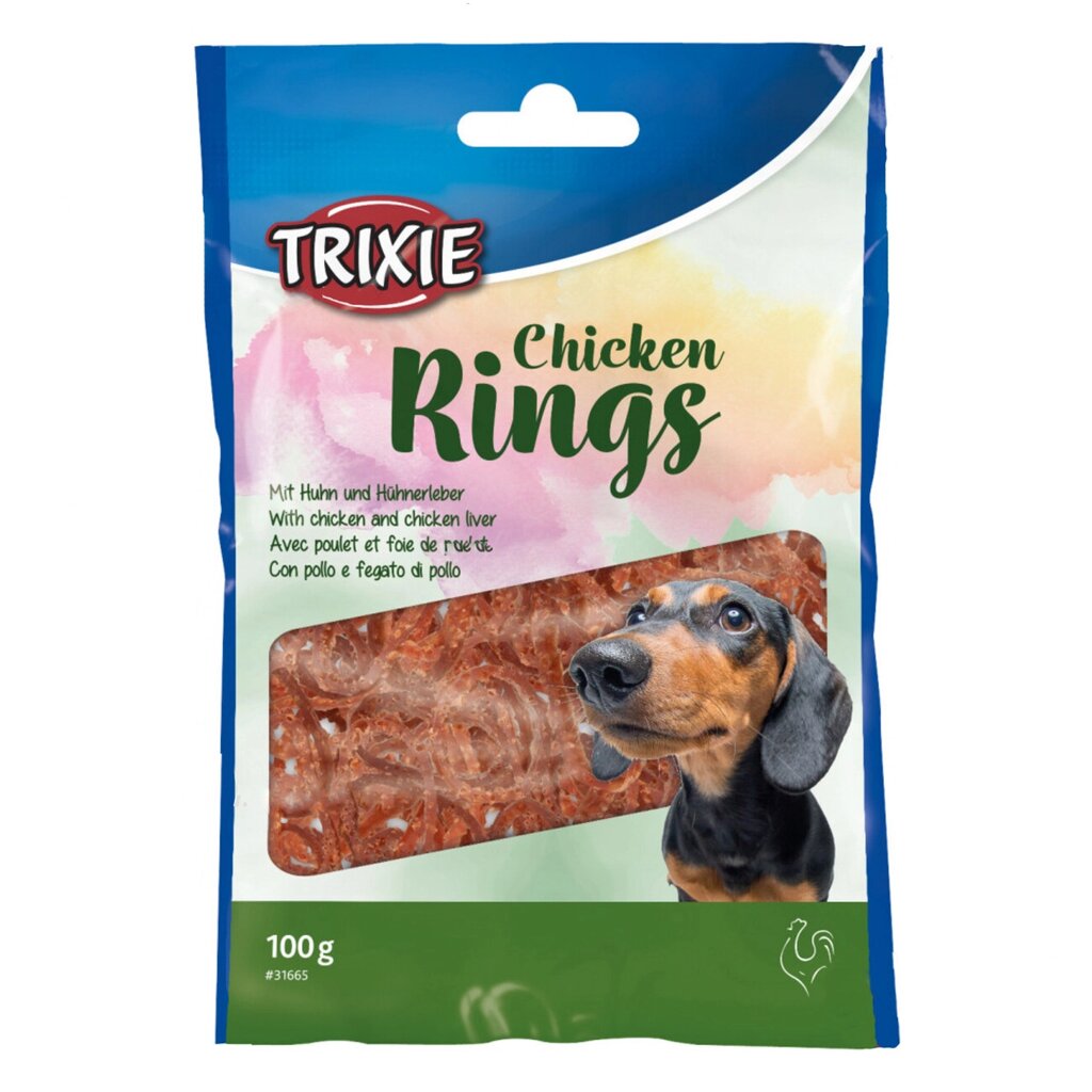 Ласощі для собак Trixie (TX-31665) Chicken Rings кільця для собак з куркою 100 г від компанії ZooVet - Інтернет зоомагазин самих низьких цін - фото 1