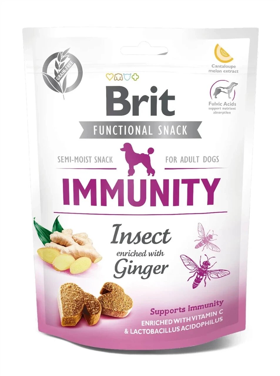 Ласощі для зміцнення імунітету у собак Brit Care Immunity з комахами і імбиром 150 г від компанії ZooVet - Інтернет зоомагазин самих низьких цін - фото 1