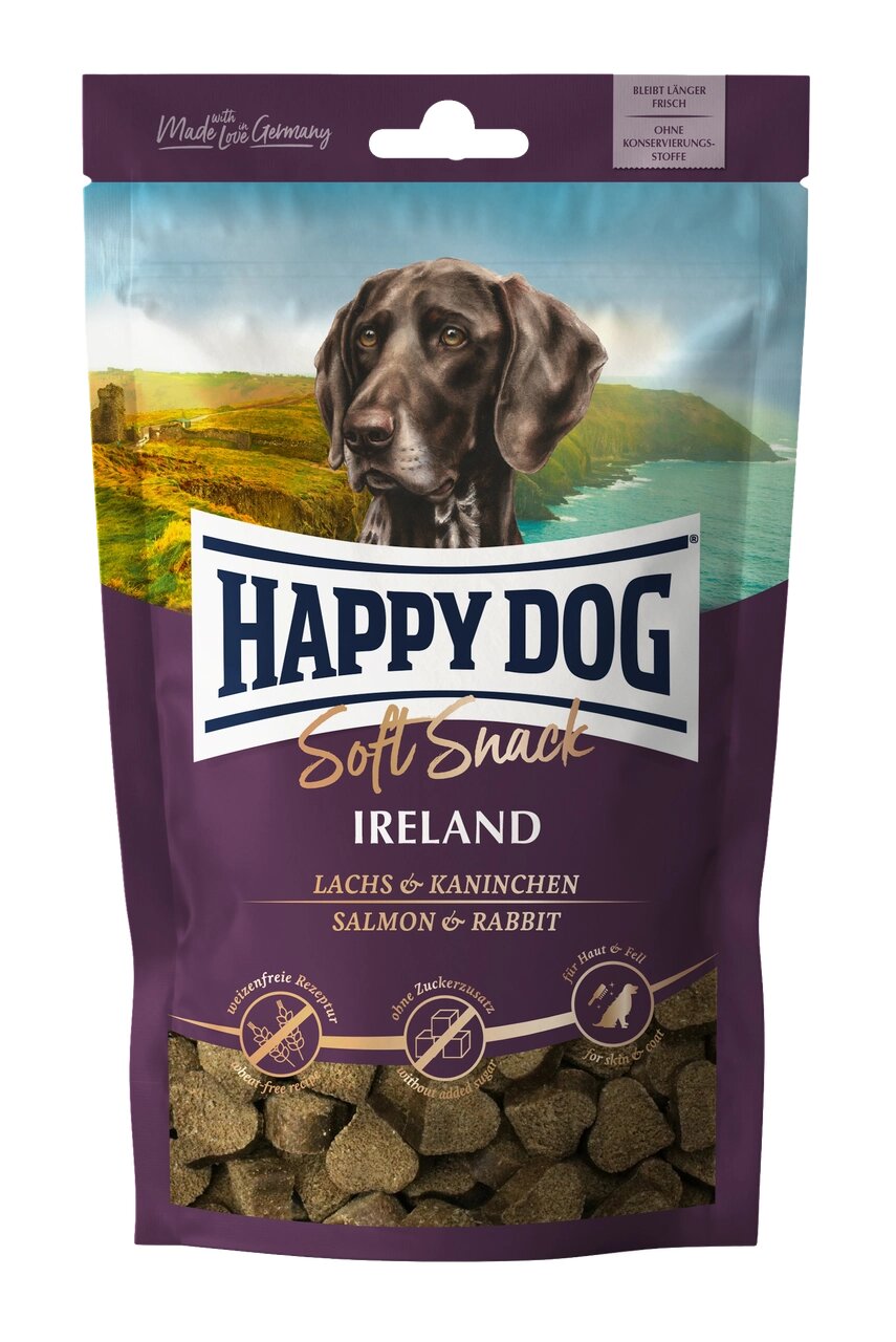 Ласощі Happy Dog Soft Snack Ireland для собак середніх та великих порід (лосось/кролик), 100 г від компанії ZooVet - Інтернет зоомагазин самих низьких цін - фото 1