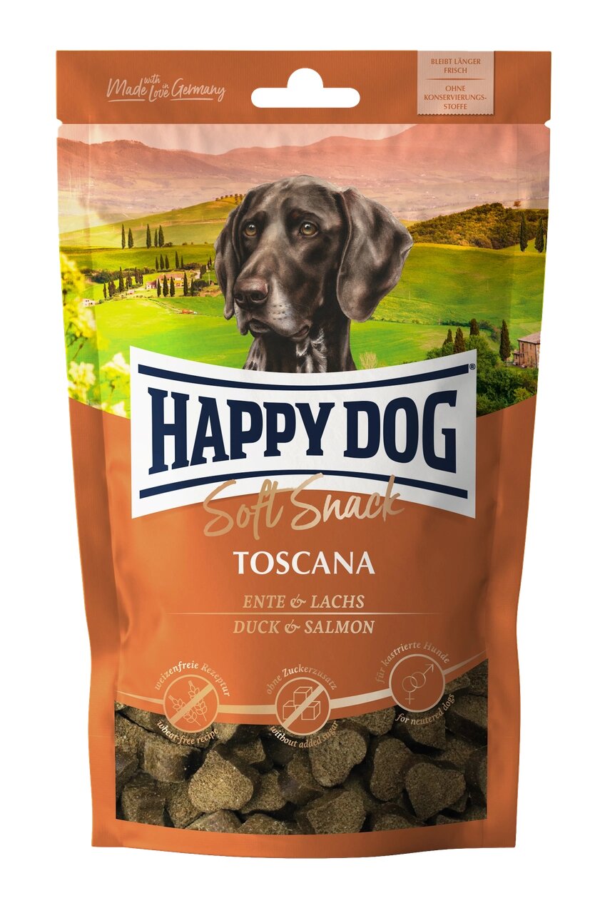 Ласощі Happy Dog Soft Snack Toscana для собак (качка/лосось), 100 г від компанії ZooVet - Інтернет зоомагазин самих низьких цін - фото 1