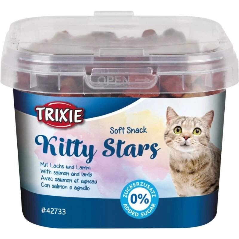 Ласощі Trixie TX-42733 Soft Snack Kitty Stars м'які зірочки для кішок з лососем та ягням 140 г від компанії ZooVet - Інтернет зоомагазин самих низьких цін - фото 1