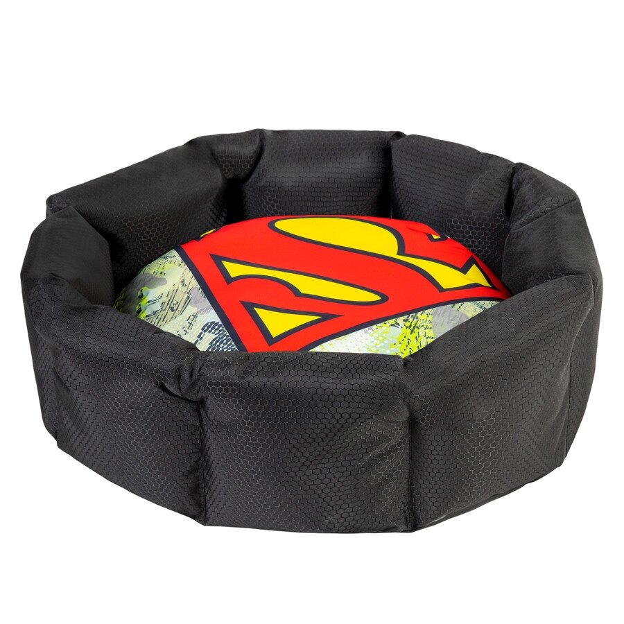 Лежанка для собак WAUDOG Relax, малюнок "Супермен", зі змінною подушкою, L, Ш 49 см, Д 59 см, В 20 см від компанії ZooVet - Інтернет зоомагазин самих низьких цін - фото 1