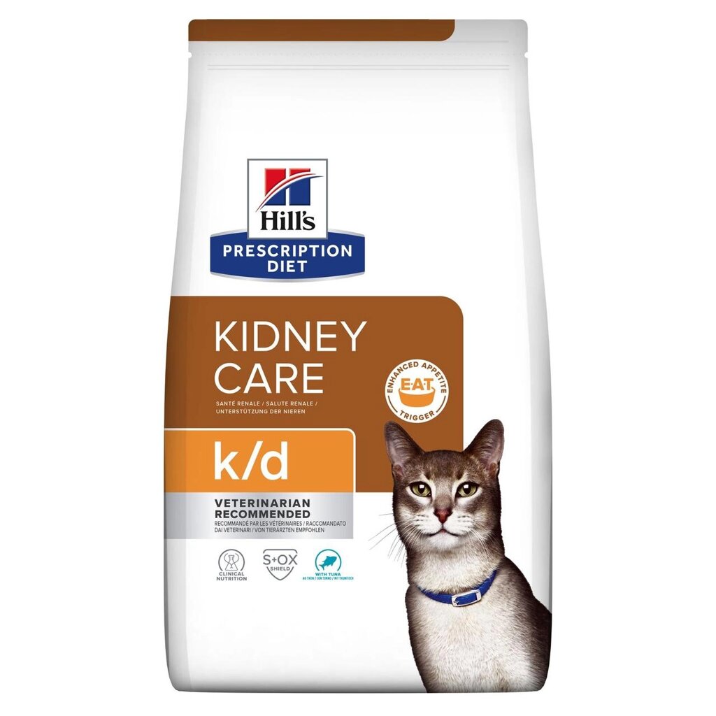 Лікувальний корм Хіллм Hill's PD Kidney Care Feline K/D для підтримки нирок та серця у кішок з тунцем, 1.5 кг від компанії ZooVet - Інтернет зоомагазин самих низьких цін - фото 1