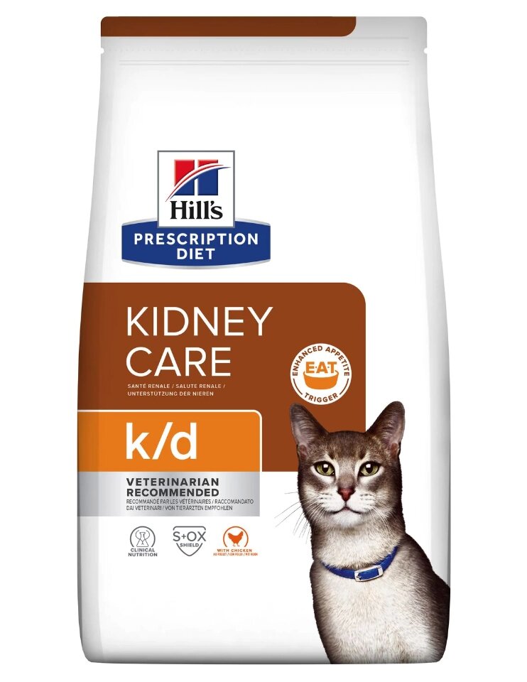 Лікувальний корм Хіллс Hill's PD Kidney Care Feline K/D сухий корм для кішок 400 г при хворобі нирок від компанії ZooVet - Інтернет зоомагазин самих низьких цін - фото 1