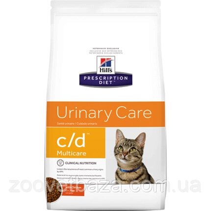 Лікувальний сухий корм для котів hill's Prescription Diet Feline Urinary Care c/d Multicare Chicken 1,5 кг від компанії ZooVet - Інтернет зоомагазин самих низьких цін - фото 1