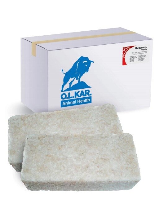 Лизунец - сіль пресована кормова, 10 кг (2-а брикети по 5 кг) від компанії ZooVet - Інтернет зоомагазин самих низьких цін - фото 1