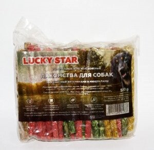 LUCKY STAR ласощі для собак палички мікс  500 г (12 см) від компанії ZooVet - Інтернет зоомагазин самих низьких цін - фото 1