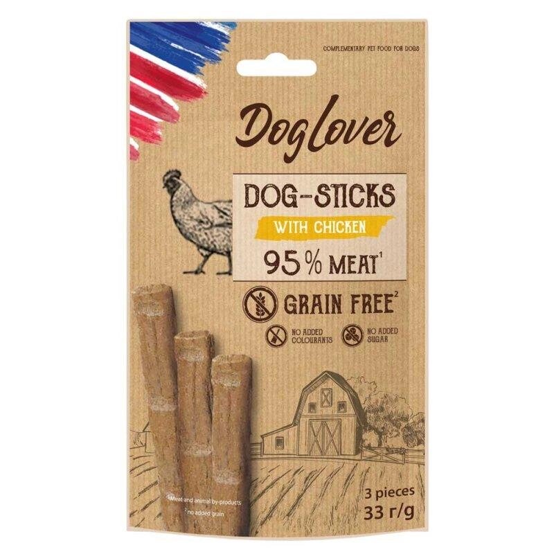 М'ясні ласощі зі смаком курки Dog Lover палички для собак (упаковка 33 г - 3 шт) від компанії ZooVet - Інтернет зоомагазин самих низьких цін - фото 1