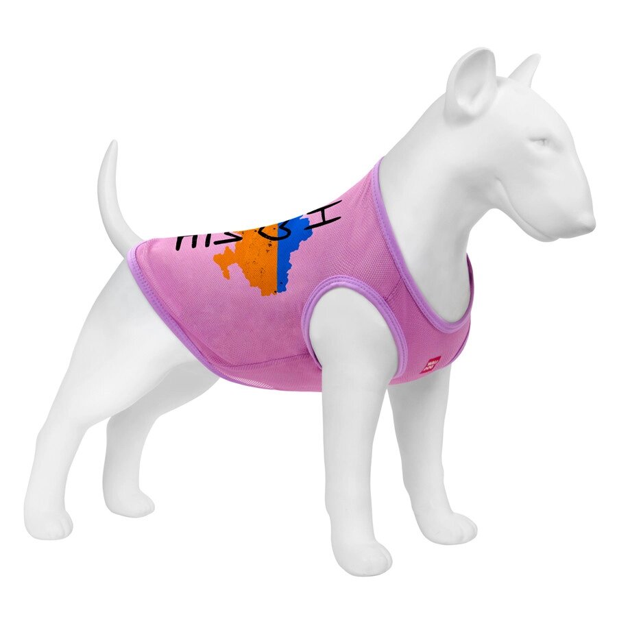 Майка для собак WAUDOG Clothes малюнок "Дом", сітка, L, B 42-45 см, C 28-31 см рожевий від компанії ZooVet - Інтернет зоомагазин самих низьких цін - фото 1