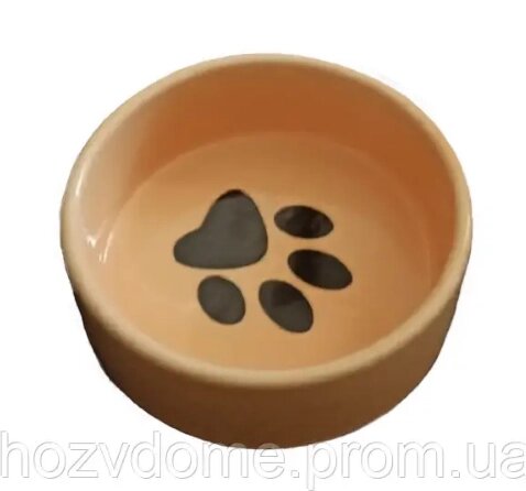 Миска керамічна кругла Лапки 13.5*7 см ZooMax від компанії ZooVet - Інтернет зоомагазин самих низьких цін - фото 1