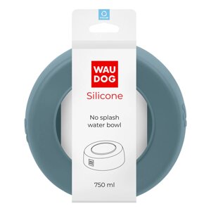 Миска-непроливайка WAUDOG Silicone, 750 мл сірий