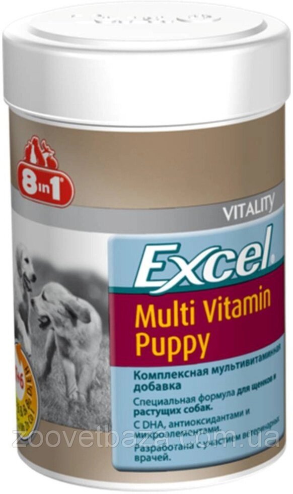 Мультивітамінний комплекс 8in1 Excel Multi Vit-Puppy для цуценят таблетки 100 шт (Е108634) від компанії ZooVet - Інтернет зоомагазин самих низьких цін - фото 1