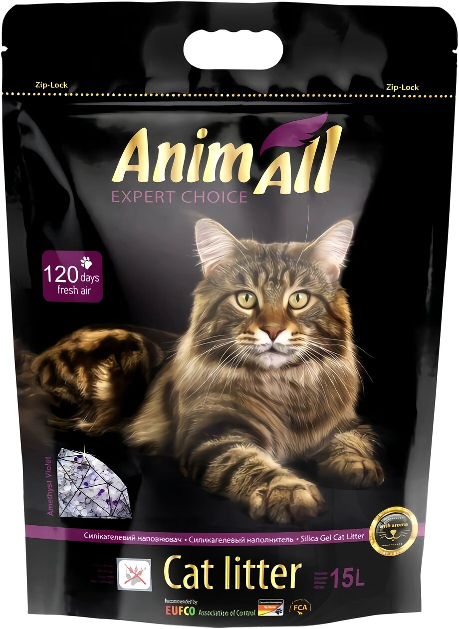 Наповнювач AnimAll преміум силікагель "Фіолетовий Аметист" 15 л від компанії ZooVet - Інтернет зоомагазин самих низьких цін - фото 1
