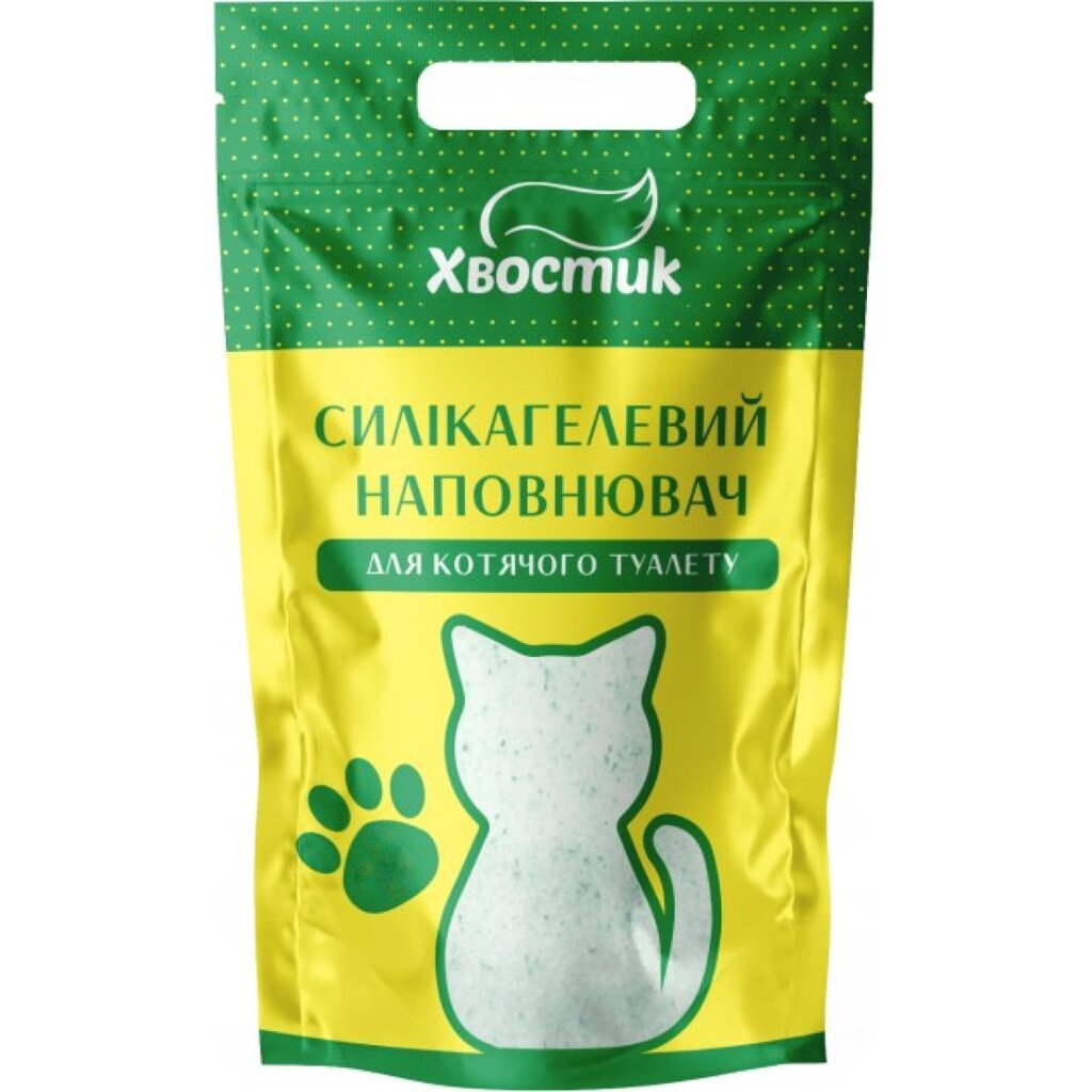 Наповнювач Хвостик силікагель великий з зеленими гранулами 15 л від компанії ZooVet - Інтернет зоомагазин самих низьких цін - фото 1