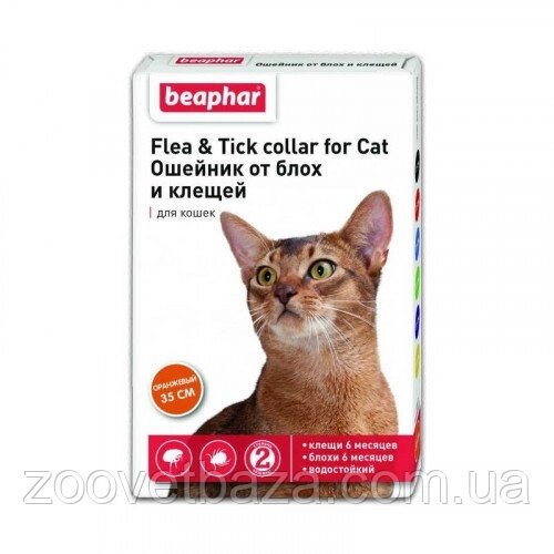 Нашийник Беафар для кішок від бліх і кліщів помаранчевий 35 см Beaphar від компанії ZooVet - Інтернет зоомагазин самих низьких цін - фото 1