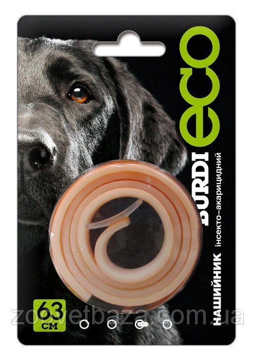 Нашийник Бурди ЕКО від бліх та кліщів для собак 63див / 12мм (Блістер) помаранчевий від компанії ZooVet - Інтернет зоомагазин самих низьких цін - фото 1