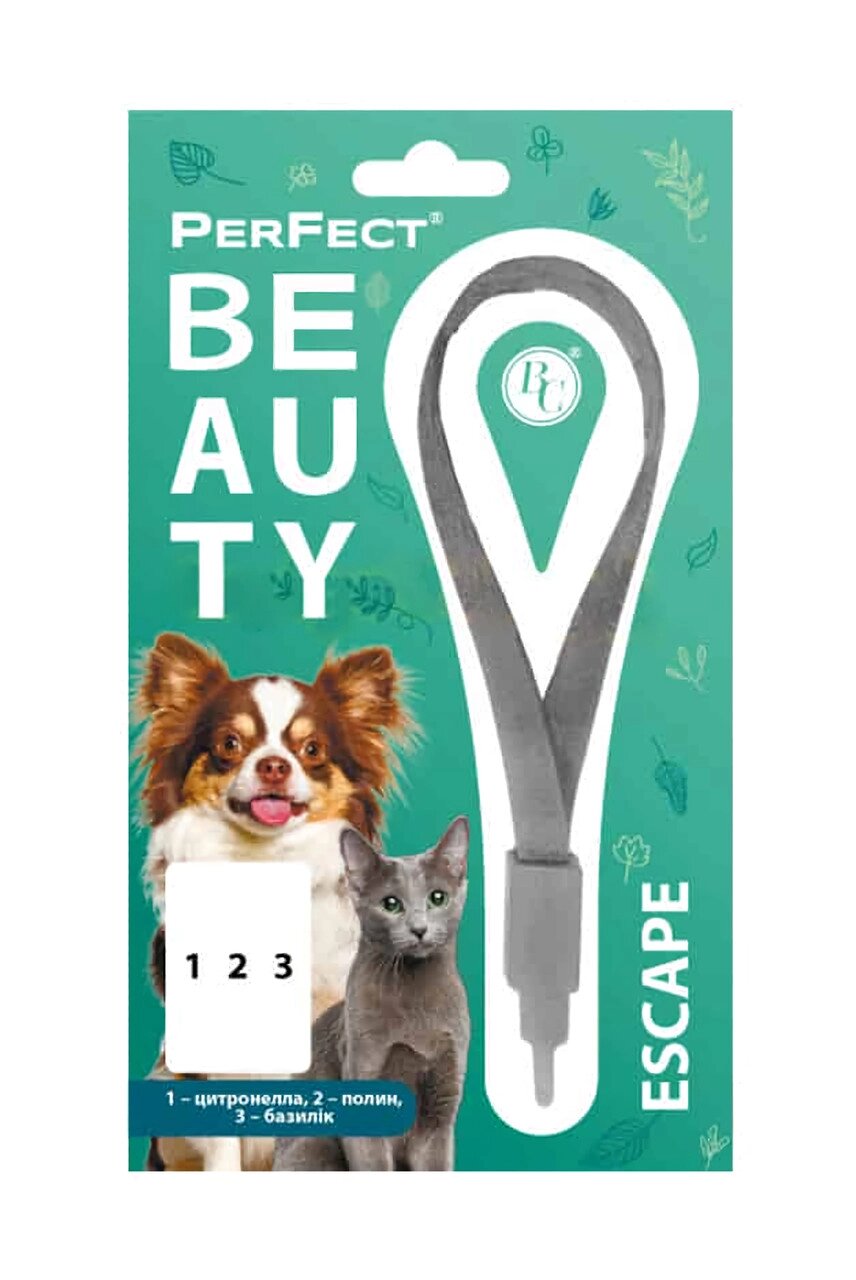 Нашийник PerFect Beauty Escape з фітотерапією для котів і дрібних порід собак (цитронелла, полин, базилік), Ветсинтез від компанії ZooVet - Інтернет зоомагазин самих низьких цін - фото 1