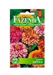 Насіння квітів Цинія Карусель 0.5 г FAZENDA від компанії ZooVet - Інтернет зоомагазин самих низьких цін - фото 1