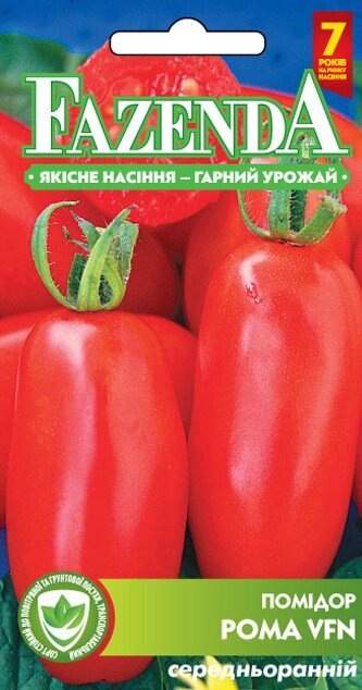 Насіння томату Рома 0.1 г, FAZENDA, O. L. KAR від компанії ZooVet - Інтернет зоомагазин самих низьких цін - фото 1