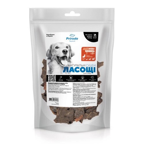 Натуральні сушені ласощі Priroda для собак Печінка яловича сушена 1 кг від компанії ZooVet - Інтернет зоомагазин самих низьких цін - фото 1
