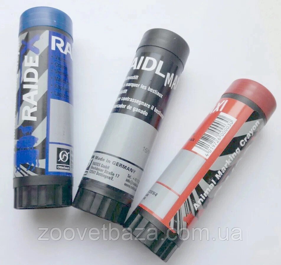 Олівець маркувальний Raidex (синій, червоний, зелений, фіолетовий, помаранчевий, чорний) від компанії ZooVet - Інтернет зоомагазин самих низьких цін - фото 1