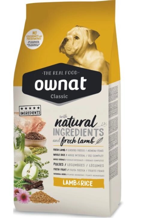 Овнат Ownat Classic Lamb & Rice (Dog) сухий корм для дорослих собак з ягням і рисом 20 кг від компанії ZooVet - Інтернет зоомагазин самих низьких цін - фото 1