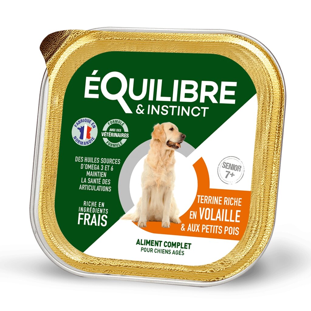 Паштет Equilibre (Екулібре) для дорослих собак 7+ рік з куркою та зеленим горохом 300 г від компанії ZooVet - Інтернет зоомагазин самих низьких цін - фото 1