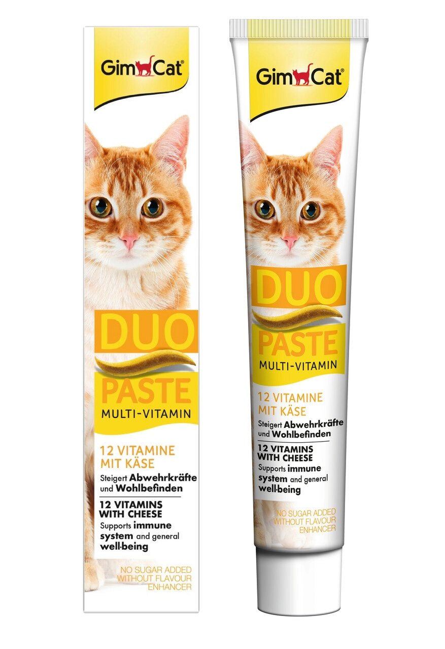 Паста для котів ДжімКет GimCat DUO PASTE Multi-vitamin для виведення шерсті (солод+сир) 50 г від компанії ZooVet - Інтернет зоомагазин самих низьких цін - фото 1