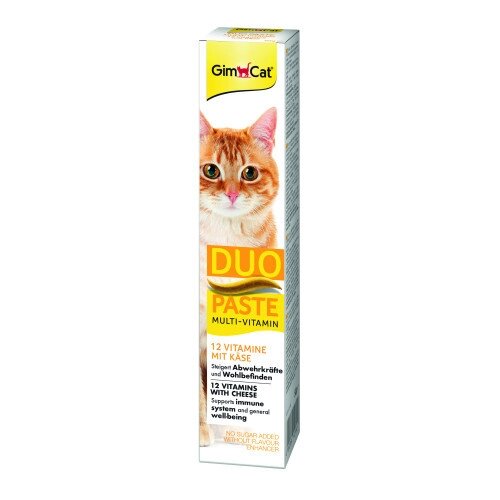 Паста для котів GimCat DUO PASTE Multi-vitamin 12 vitamins with cheese 12 вітамінів та сир, 50 г від компанії ZooVet - Інтернет зоомагазин самих низьких цін - фото 1